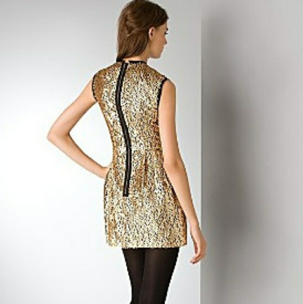 Nanette Lepore • Love Theme dress in gold sequins - Picture 2 of 8